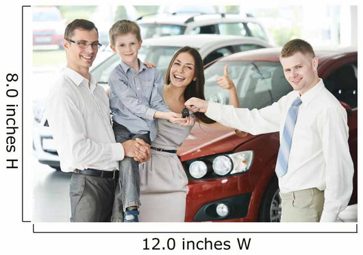 Family Buying Car Wall Decal
