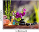 Purple Orchid, Bamboo, Black Stones on Table Wall Decal