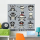 Vector Set Skulls Wall Decal