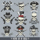 Vector Set Skulls Wall Decal