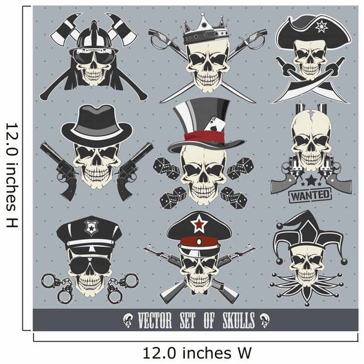 Vector Set Skulls Wall Decal