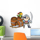 Pirate Captain with Treasure Wall Decal