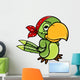 Pirate Parrot Vector Illustration Wall Decal