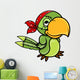 Pirate Parrot Vector Illustration Wall Decal