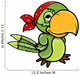 Pirate Parrot Vector Illustration Wall Decal