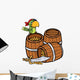 Treasure and Pirate Parrot Wall Decal