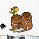 Treasure and Pirate Parrot Wall Decal
