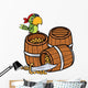 Treasure and Pirate Parrot Wall Decal