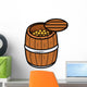 Old Wood Barrel Filled Wall Decal