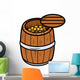 Old Wood Barrel Filled Wall Decal