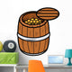 Old Wood Barrel Filled Wall Decal