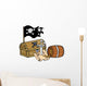 Pirate Treasure Vector Illustration Wall Decal