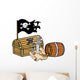 Pirate Treasure Vector Illustration Wall Decal