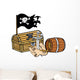 Pirate Treasure Vector Illustration Wall Decal