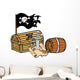 Pirate Treasure Vector Illustration Wall Decal