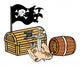 Pirate Treasure Vector Illustration Wall Decal