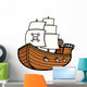 Pirate Ship Vector Wall Decal