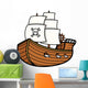 Pirate Ship Vector Wall Decal