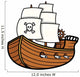 Pirate Ship Vector Wall Decal
