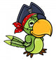Pirate Parrot Wall Decal