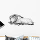 Lion Is Sleeping Rock Wall Decal