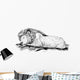 Lion Is Sleeping Rock Wall Decal