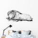 Lion Is Sleeping Rock Wall Decal