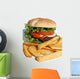 Hamburger and French Fries Wall Decal