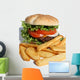 Hamburger and French Fries Wall Decal