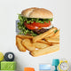 Hamburger and French Fries Wall Decal