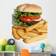 Hamburger and French Fries Wall Decal