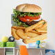 Hamburger and French Fries Wall Decal