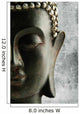 Black Grunge Buddha Wall Decal