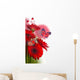 Multi-colored Gerbera Daisies and Butterfly Wall Decal