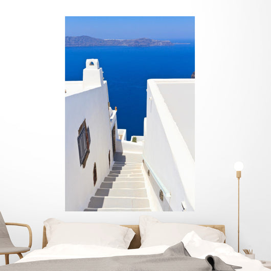 Stairs Santorini Greece Wall Decal