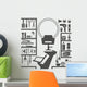Hair Styling Salon Silhouettes Wall Decal