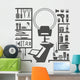 Hair Styling Salon Silhouettes Wall Decal