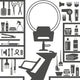 Hair Styling Salon Silhouettes Wall Decal
