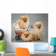 Three Puppies with Sidecar Wall Decal