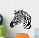 Portrait Zebra White Wall Decal
