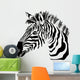 Portrait Zebra White Wall Decal
