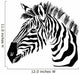 Portrait Zebra White Wall Decal