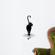 Disdainful Black Cat Cartoon Wall Decal