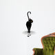 Disdainful Black Cat Cartoon Wall Decal