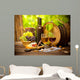 Wine and Cheese with Barrel Wall Decal