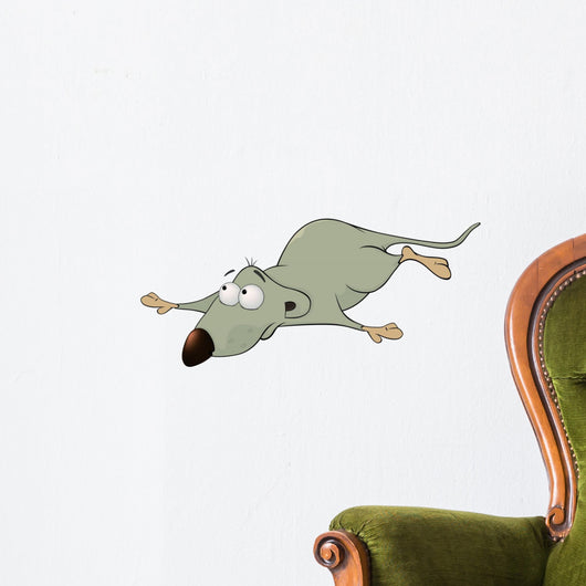 Rat Lays Stomach Wall Decal