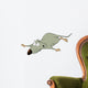 Rat Lays Stomach Wall Decal