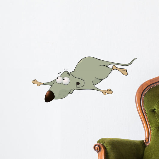 Rat Lays Stomach Wall Decal
