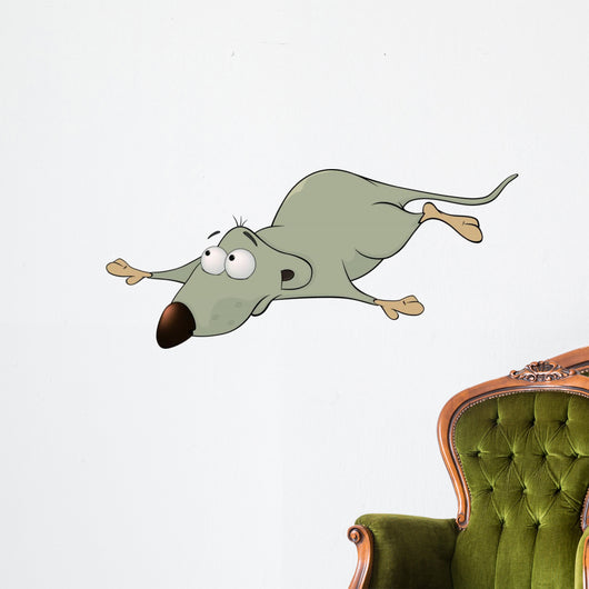Rat Lays Stomach Wall Decal