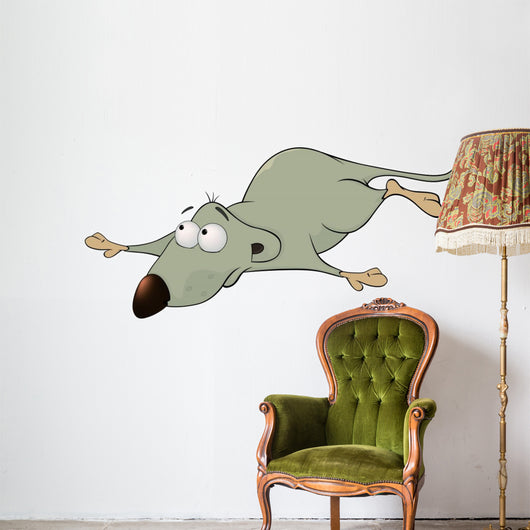 Rat Lays Stomach Wall Decal